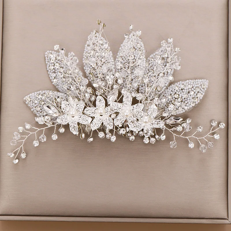 Pearl Flower Leaf Rhinestone Bride Barrettes Women Hair Accessories Wedding Tiara Head Jewelry Headband Clip
Pearl Flower Leaf Rhinestone Bride Barrettes Women Hair Accessories Wedding Tiara Head Jewelry Headband Clip
