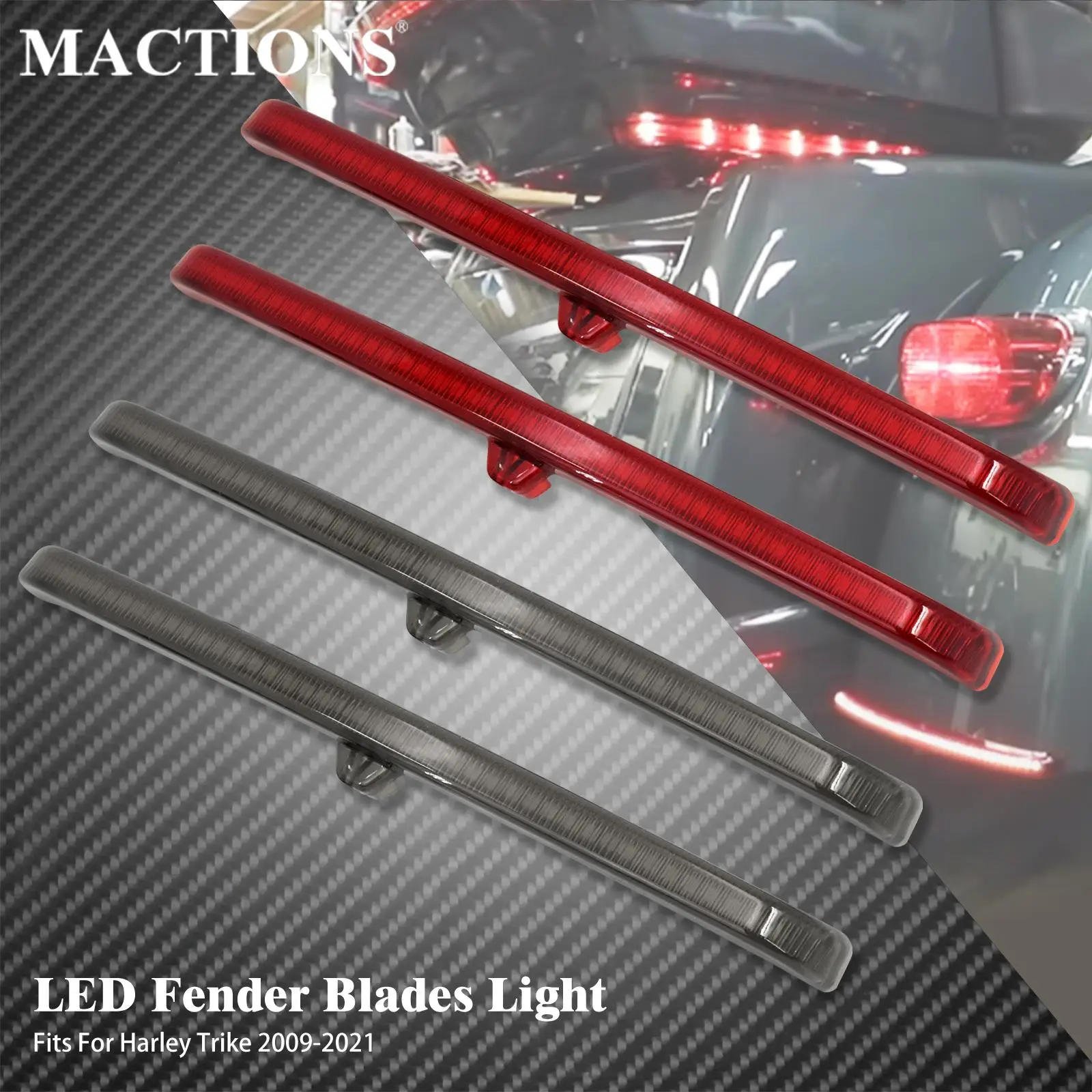 Motorcycle Red/Grey LED Fender Blades Brake Running Light Lamp For Harley Touring Street Glide Tri Glide Ultra Classic Trike
Motorcycle Red/Grey LED Fender Blades Brake Running Light Lamp For Harley Touring Street Glide Tri Glide Ultra Classic Trike