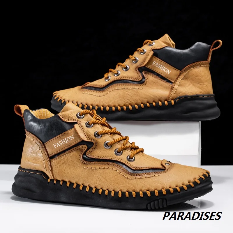 New Leisure Walking Shoes for Men Fashion Outdoor Quality Men Ankle Boots Wear-resisting Handmade Lace-up Botas De Hombre
New Leisure Walking Shoes for Men Fashion Outdoor Quality Men Ankle Boots Wear-resisting Handmade Lace-up Botas De Hombre