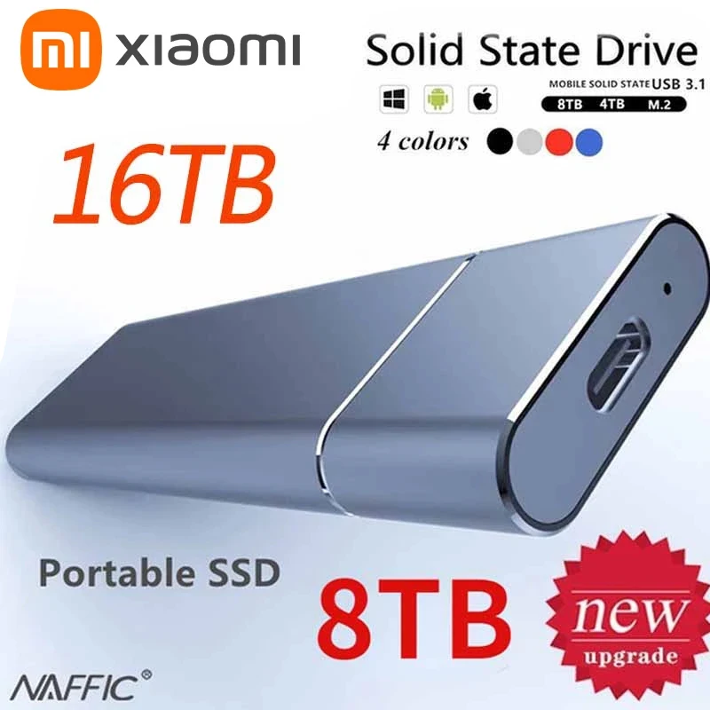 Original Xiaomi SSD High-speed SSD Portable 2TB 4TB 8TB 16TB External Mobile Solid State USB3.1 Typc-C Hard Drive For Laptop
Original Xiaomi SSD High-speed SSD Portable 2TB 4TB 8TB 16TB External Mobile Solid State USB3.1 Typc-C Hard Drive For Laptop
