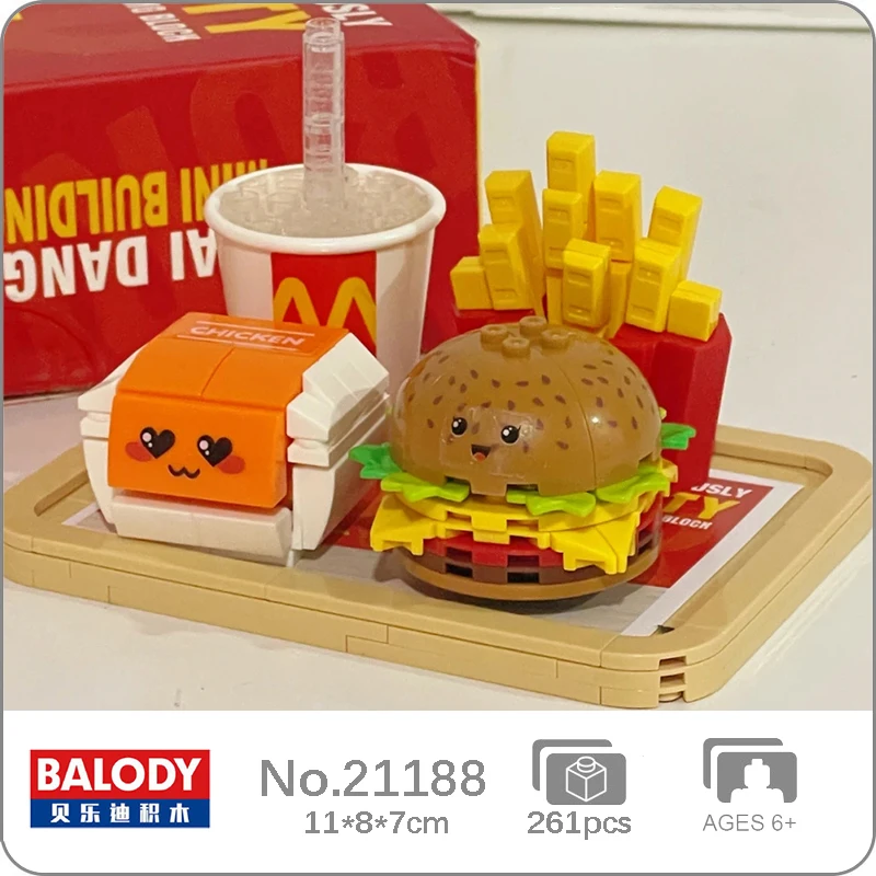 Мини-кубики Balody 21188 для приготовления пищи, гамбургера, картошки фри, курицы
Мини-кубики Balody 21188 для приготовления пищи, гамбургера, картошки фри, курицы