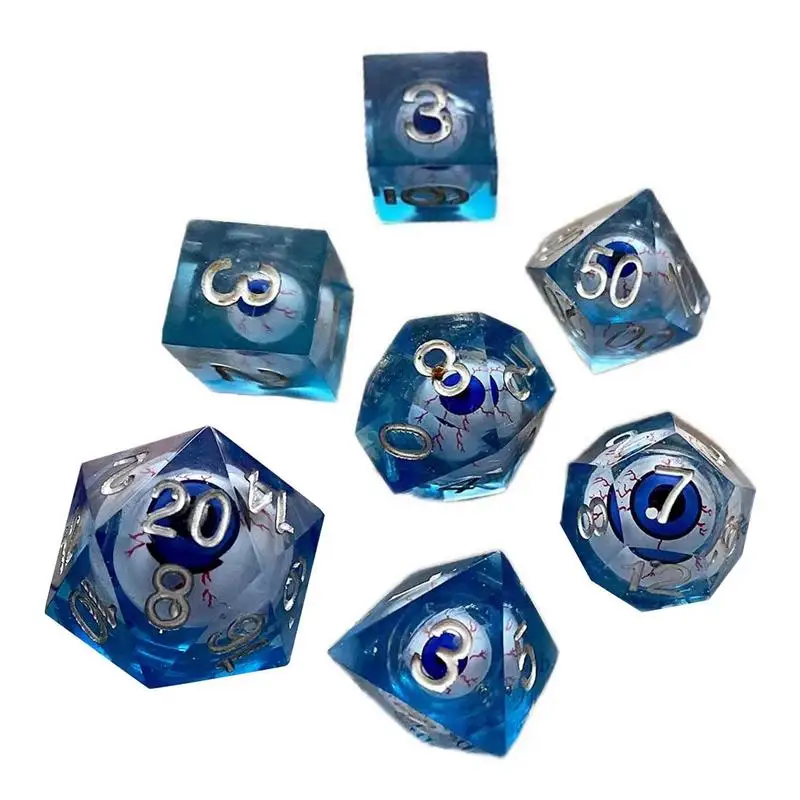 Role Playing Dice 7PCS Transparent Eyeball Polyhedral Dice Set Creative Game Fans Collectible Accessories For Party Favors Board
Role Playing Dice 7PCS Transparent Eyeball Polyhedral Dice Set Creative Game Fans Collectible Accessories For Party Favors Board