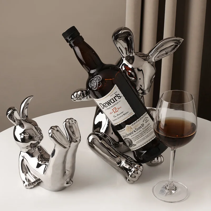 Creative Silver-plated Rabbit Ornament Wine Rack Decoration Wedding Gift Wine Cabinet Light Luxury Ornament Decor
Creative Silver-plated Rabbit Ornament Wine Rack Decoration Wedding Gift Wine Cabinet Light Luxury Ornament Decor