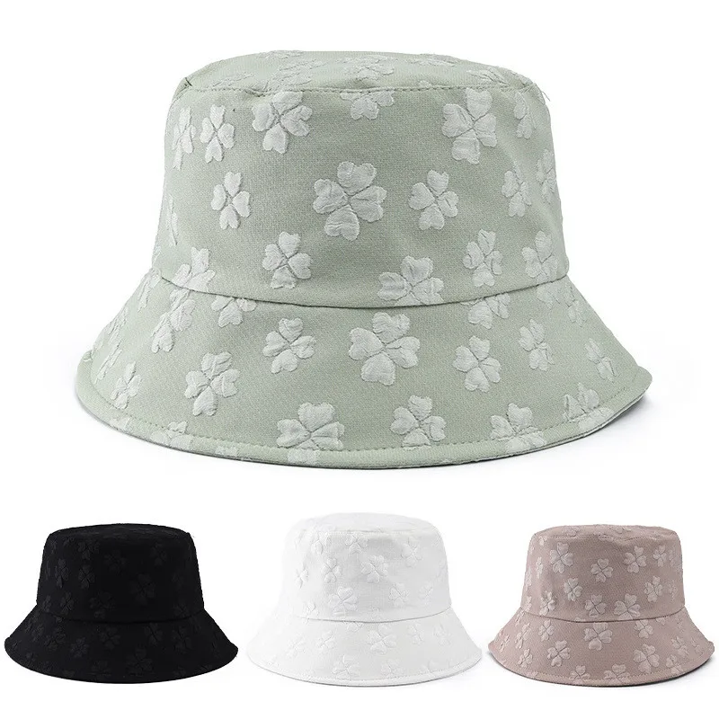 New Bucket Hat Spring Autumn Four Leaf Clover Embroidery Fisherman Hat Cute Outdoor Hiking Hat Sun Protection Hat Unisex Panama
New Bucket Hat Spring Autumn Four Leaf Clover Embroidery Fisherman Hat Cute Outdoor Hiking Hat Sun Protection Hat Unisex Panama
