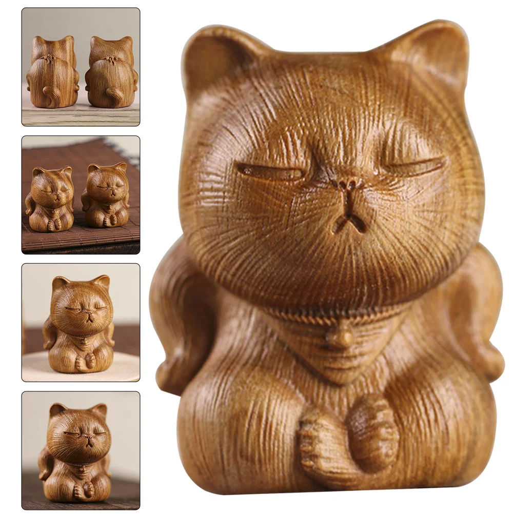 Cat Statue Figurine Miniature Animal Figurines Wood Ornaments Desk Ornament Sculpture Decoration Fortune Bookshelf Diy Mini
Cat Statue Figurine Miniature Animal Figurines Wood Ornaments Desk Ornament Sculpture Decoration Fortune Bookshelf Diy Mini