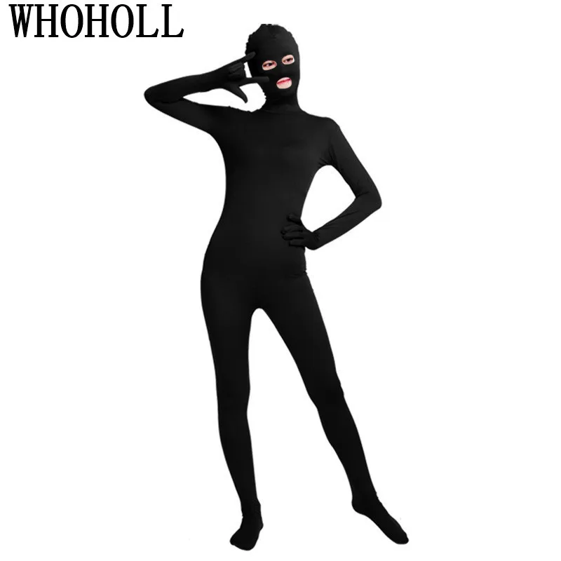 

Black Spandex Zentai Full Body Skin Tight Jumpsuit Unisex Zentai Suit Bodysuit Costume For Women Unitard Lycra Dancewear Conan