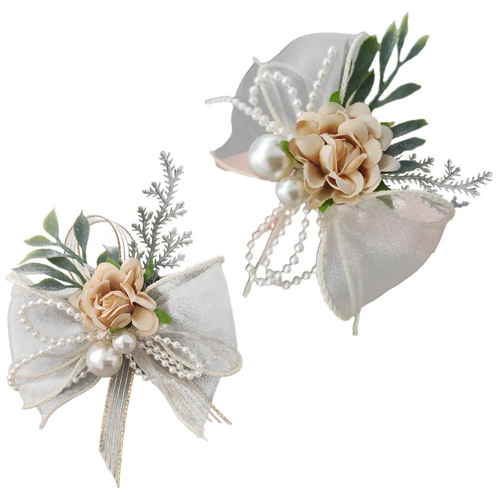 2 Pcs Pearl Bracelets Wrist Corsage Corsages Wedding Bridesmaid Wristlet Homecoming Flower Prom
2 Pcs Pearl Bracelets Wrist Corsage Corsages Wedding Bridesmaid Wristlet Homecoming Flower Prom