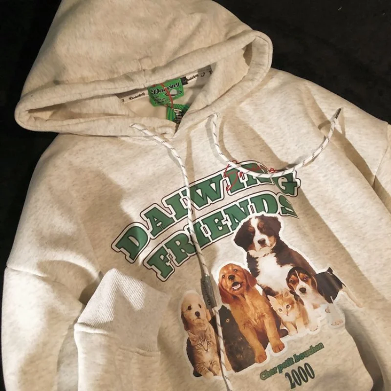 Hoodies Fleece Womens Clothing Vintage Street Sweatshirt Hoodie Thicken Animal Printing Long Sleeves Casual Baggy Pullovers
Hoodies Fleece Womens Clothing Vintage Street Sweatshirt Hoodie Thicken Animal Printing Long Sleeves Casual Baggy Pullovers