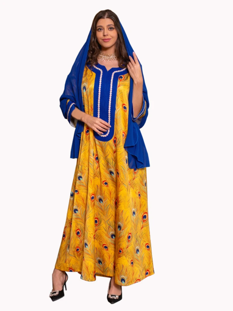 Eid Muslim Women Abaya Morocco Party Dress Abayas Elegant Floral Print Prayer Long Sleeve Robe Ramadan Musulman Maxi Vestidos
Eid Muslim Women Abaya Morocco Party Dress Abayas Elegant Floral Print Prayer Long Sleeve Robe Ramadan Musulman Maxi Vestidos