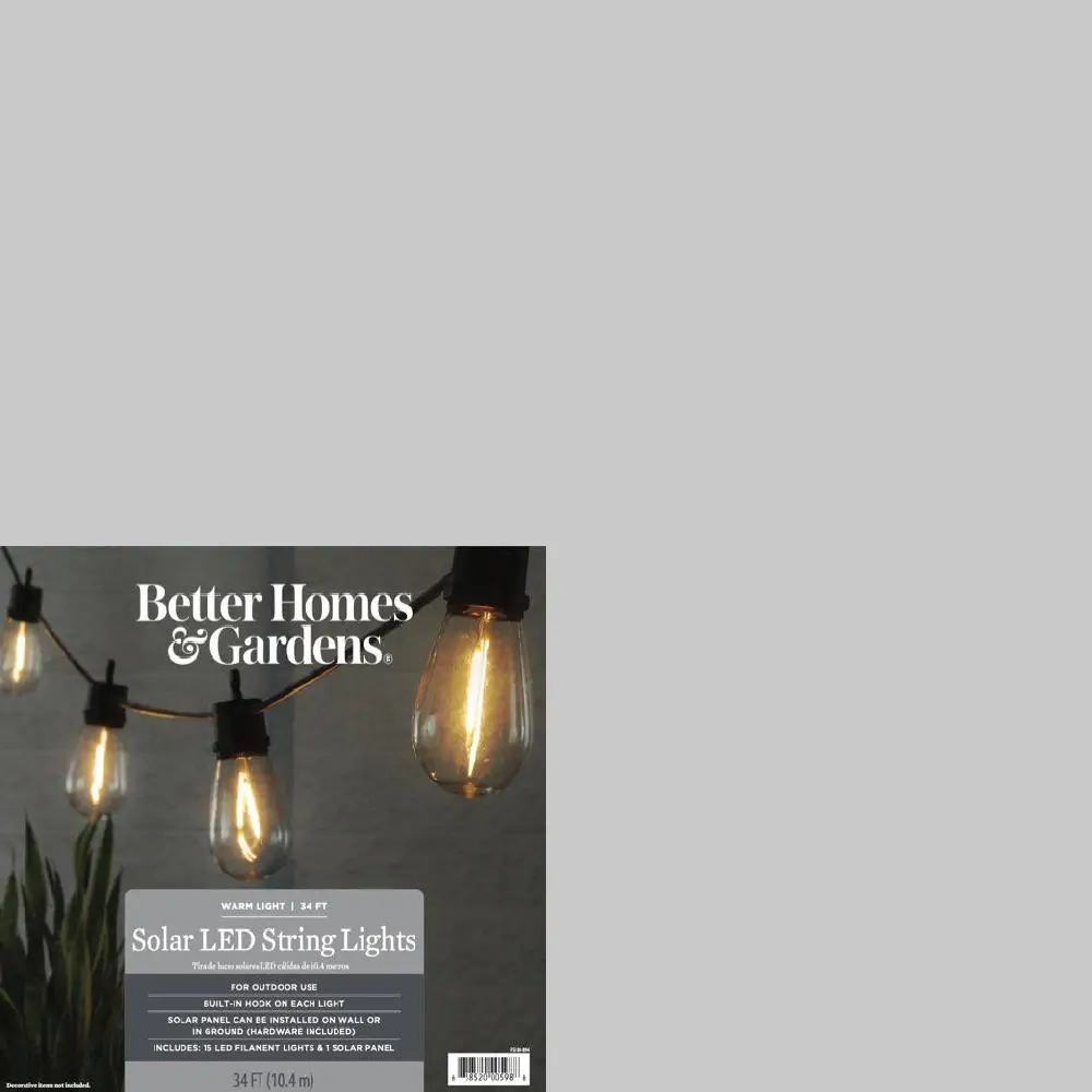 "34 Foot Length Powered LED String Lights with 120 Lumens, Beautifully Bright 15 Filament Bulbs - Ideal for Home Decoration".
"34 Foot Length Powered LED String Lights with 120 Lumens, Beautifully Bright 15 Filament Bulbs - Ideal for Home Decoration".