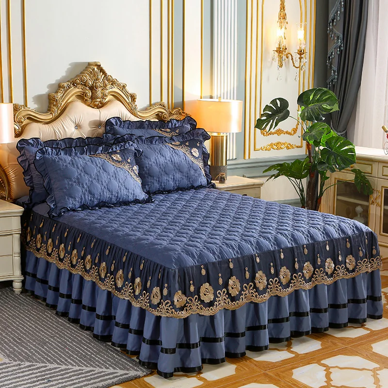 Cotton Clip Lace Bed Skirt Thickened Bedspread Smooth As Milk Queen King Size Bedding Anti-skid Protective Cover with Pillowcase
Cotton Clip Lace Bed Skirt Thickened Bedspread Smooth As Milk Queen King Size Bedding Anti-skid Protective Cover with Pillowcase