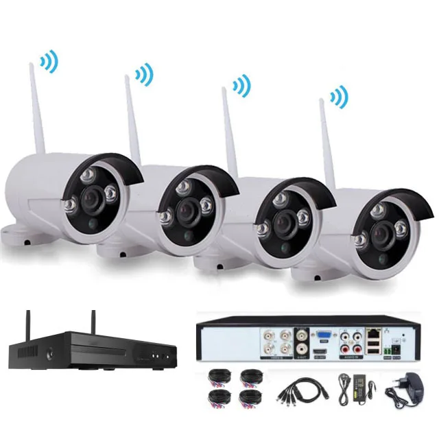 4CH 1080P 2MP CCTV System NVR Kit Wireless WiFi Ip Camera Outdoor Waterproof IP66
4CH 1080P 2MP CCTV System NVR Kit Wireless WiFi Ip Camera Outdoor Waterproof IP66