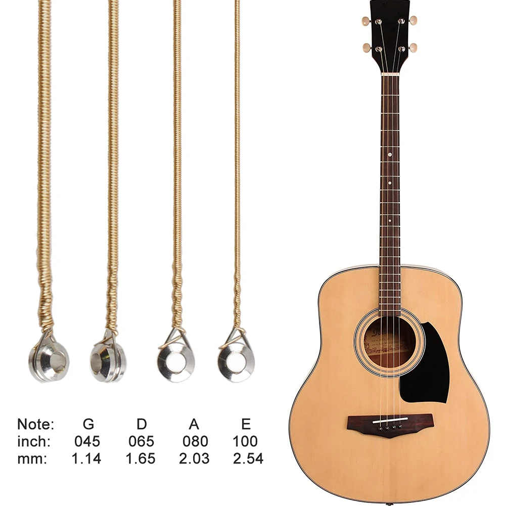 4String Acoustic Bass Strings Replacement Accessories Brass String 045-100 Gauge Musical Instrument Parts
4String Acoustic Bass Strings Replacement Accessories Brass String 045-100 Gauge Musical Instrument Parts