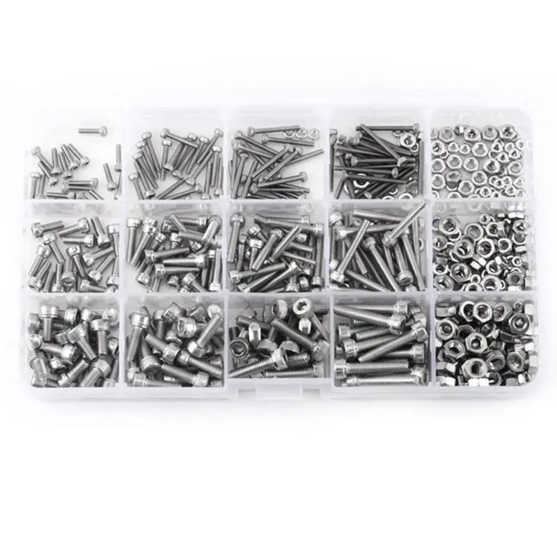 480pcs M2 M3 M4 Hex Socket Screws Set Stainless Steel Hex Socket Cap Head Nuts Repair Tool
480pcs M2 M3 M4 Hex Socket Screws Set Stainless Steel Hex Socket Cap Head Nuts Repair Tool