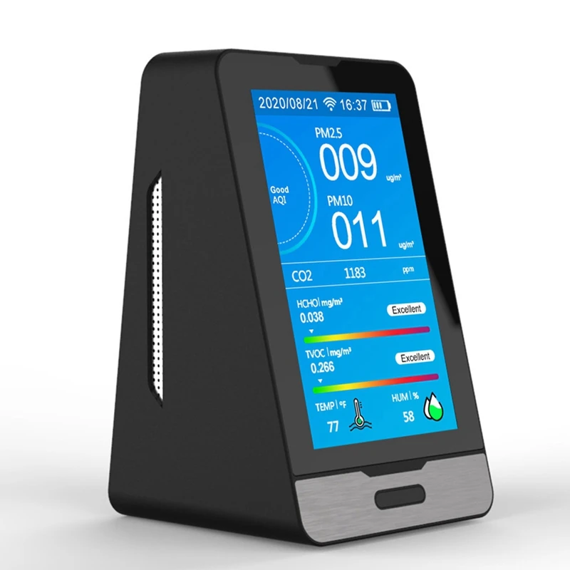 LED Display Air Quality Monitor Air Quality Monitor PM2.5 PM1.0 PM10 HCHO TVOC CO2 Temperature Humidity Meter
LED Display Air Quality Monitor Air Quality Monitor PM2.5 PM1.0 PM10 HCHO TVOC CO2 Temperature Humidity Meter