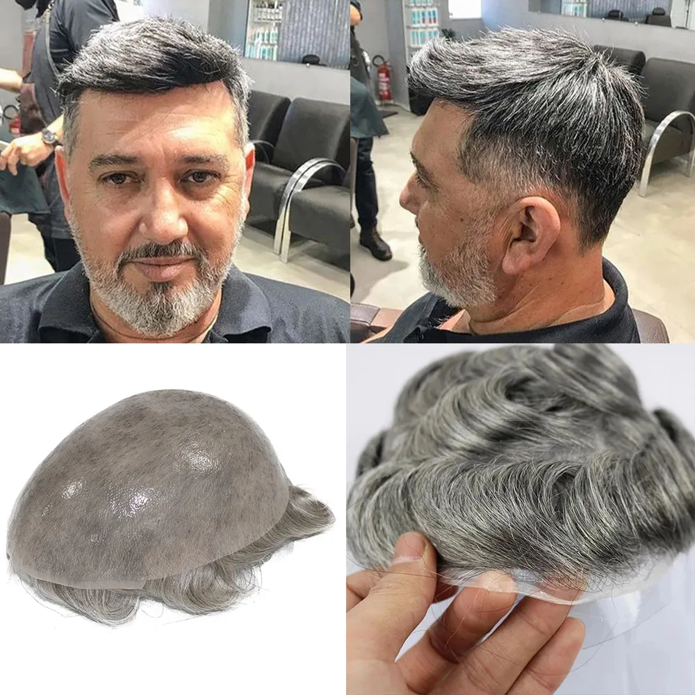Мужской парик из 100% искусственной кожи, серая прядь из человеческих волос, парик для мужчин, индийские волосы без повреждений, мужской парик...
Мужской парик из 100% искусственной кожи, серая прядь из человеческих волос, парик для мужчин, индийские волосы без повреждений, мужской парик...