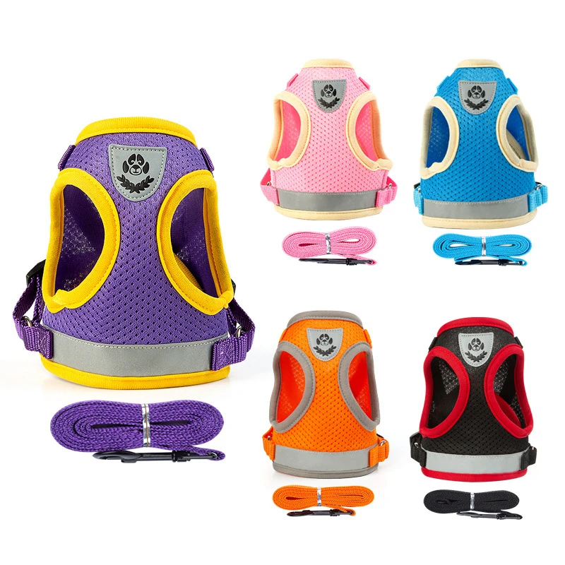Puppy Harness and Leash Set Breathable Summer Mesh Dog Vest Leash Reflective Pet Cat Chest Straps Chihuahua Yorkies Harness
Puppy Harness and Leash Set Breathable Summer Mesh Dog Vest Leash Reflective Pet Cat Chest Straps Chihuahua Yorkies Harness