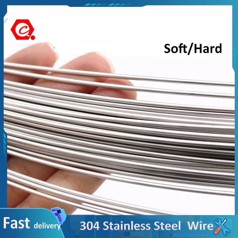 5 Meters Soft/Hard 304 Stainless Steel Wire Bright Single Strand Lashing Wire Dia 0.05 0.1 0.2 0.3 0.4 0.5--3mm
5 Meters Soft/Hard 304 Stainless Steel Wire Bright Single Strand Lashing Wire Dia 0.05 0.1 0.2 0.3 0.4 0.5--3mm