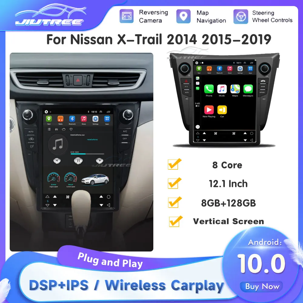 12,1 дюймов для Tesla Style Android 10 для NISSAN X-TRAIL 2014 2015-2019 автомобильное мультимедийное радио DSP навигация Медиа Dvd плеер
12,1 дюймов для Tesla Style Android 10 для NISSAN X-TRAIL 2014 2015-2019 автомобильное мультимедийное радио DSP навигация Медиа Dvd плеер
