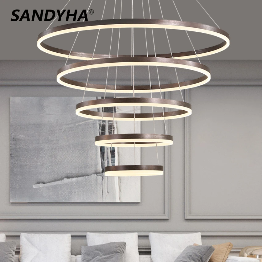SANDYHA Modern 5 Round Ring Led Ceiling Chandeliers Home Decore Pendant Lighting Fixtures for Living Dining Room Hanging Lamp
SANDYHA Modern 5 Round Ring Led Ceiling Chandeliers Home Decore Pendant Lighting Fixtures for Living Dining Room Hanging Lamp