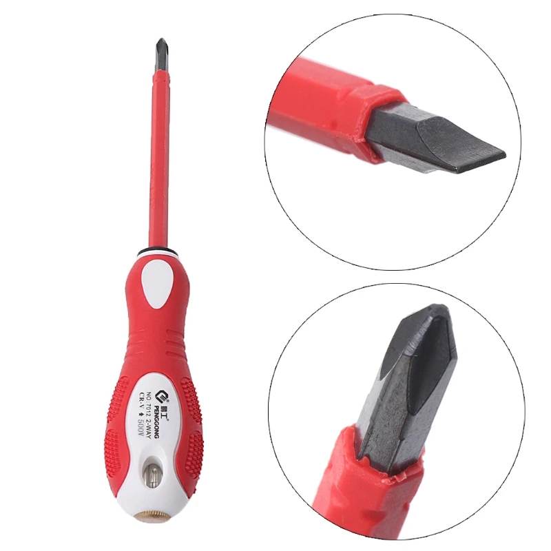 

2-In-1 Dual Head Screwdriver Electrical Tester Pen 1000V Voltage Detector Too Screwdriver Tool May08 Dropship