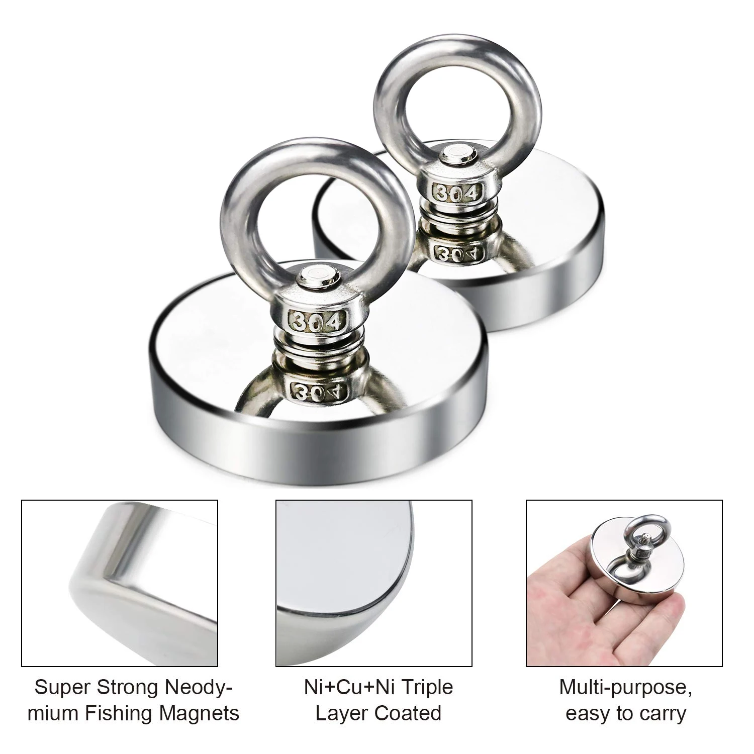

Super Strong Neodymium Fishing Magnets Magnetic Hooks Salvage Magnets Neodymium Magnet Searcher Round Powerful Rare Earth Imanes