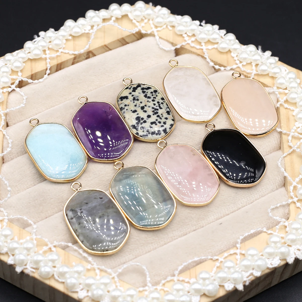1pcs Natural Stone Rounded Six-sided Pendant DIY Female Charm Pendant Necklace Jewelry Ornaments Gift 20x35mm
1pcs Natural Stone Rounded Six-sided Pendant DIY Female Charm Pendant Necklace Jewelry Ornaments Gift 20x35mm