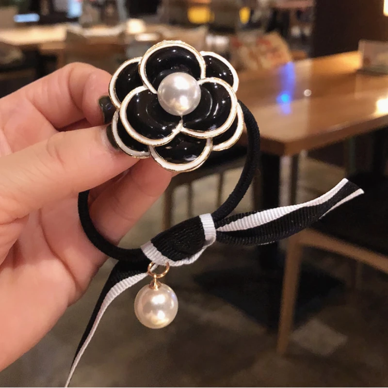 Модные новые корейские заколки для волос с цветами камелии, Женская эластичная лента для волос, аксессуары для волос для женщин 
Модные новые корейские заколки для волос с цветами камелии, Женская эластичная лента для волос, аксессуары для волос для женщин