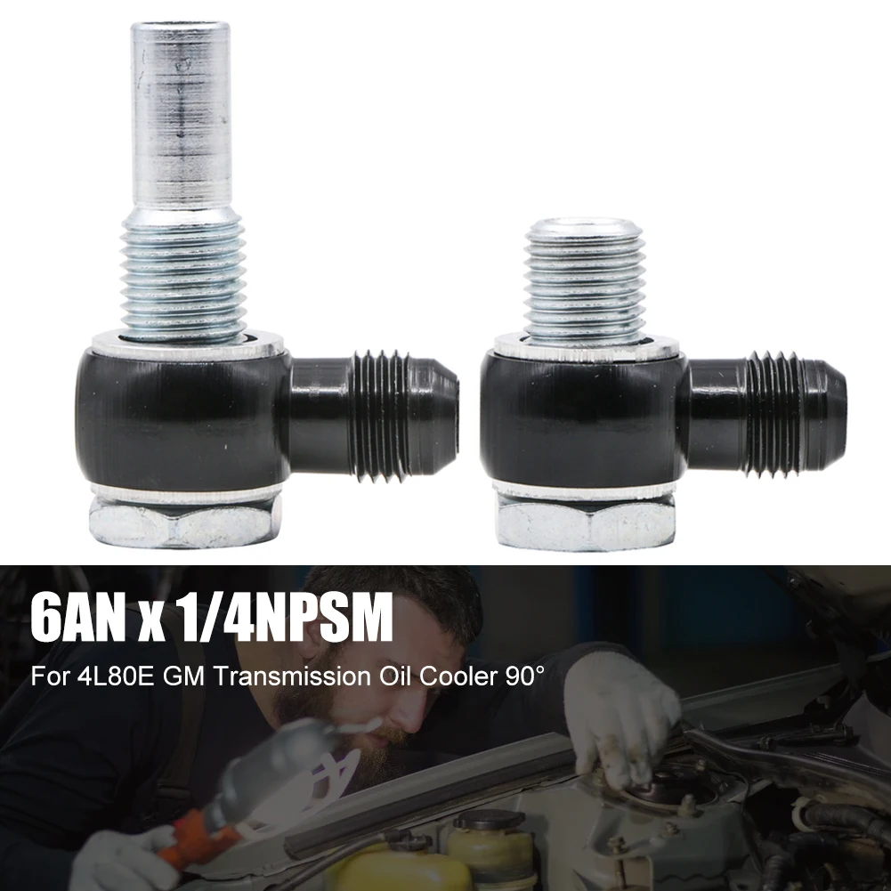 6AN x 1/4NPSM 4L80E GM Transmission Oil Cooler 90 Degree Banjo Fittings for 4L80E Transmission 1997-2010
6AN x 1/4NPSM 4L80E GM Transmission Oil Cooler 90 Degree Banjo Fittings for 4L80E Transmission 1997-2010