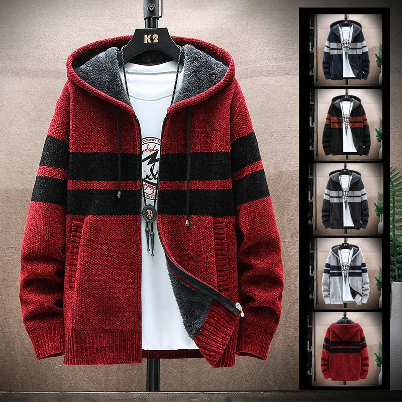 2022 Spring New Men's Sweater European and American Hooded Cardigan Fashion Men's Hoodie Knitted Thickened Fleece Sweater Hoodie
2022 Spring New Men's Sweater European and American Hooded Cardigan Fashion Men's Hoodie Knitted Thickened Fleece Sweater Hoodie