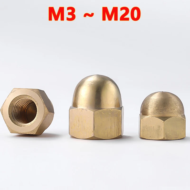 Brass Cap Hex Nuts Decorative M3 M4 M5 M6 M8 M10 M12 M14 M16 M18 M20 Dome Head Cover Semicircle Acorn Nut
Brass Cap Hex Nuts Decorative M3 M4 M5 M6 M8 M10 M12 M14 M16 M18 M20 Dome Head Cover Semicircle Acorn Nut