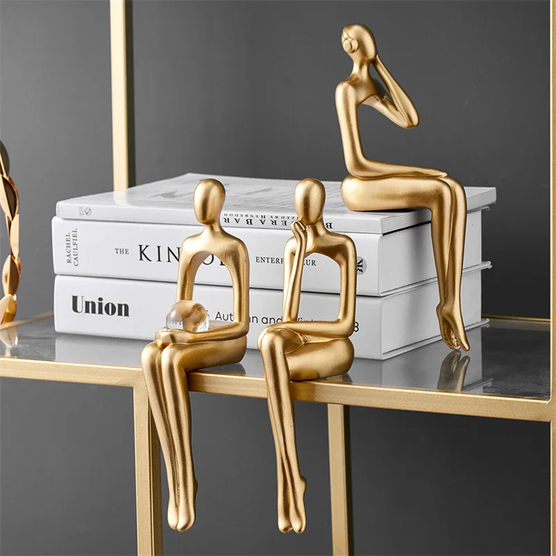 Abstract Resin Statue Golden Miniatures Modern Home Decoration Bookshelf Decoration Accessories Christmas Decorations Gifts
Abstract Resin Statue Golden Miniatures Modern Home Decoration Bookshelf Decoration Accessories Christmas Decorations Gifts