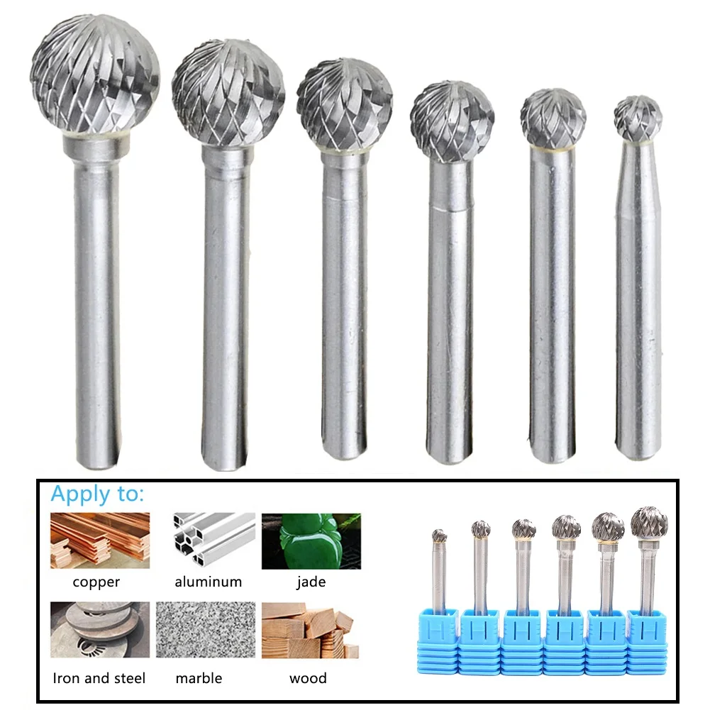 Tungsten Carbide Burs Drill Bits Ball Head Rotary Burr For Metal Milling Cutter Carbide Electric Rotary Tools Dremel Tool
Tungsten Carbide Burs Drill Bits Ball Head Rotary Burr For Metal Milling Cutter Carbide Electric Rotary Tools Dremel Tool