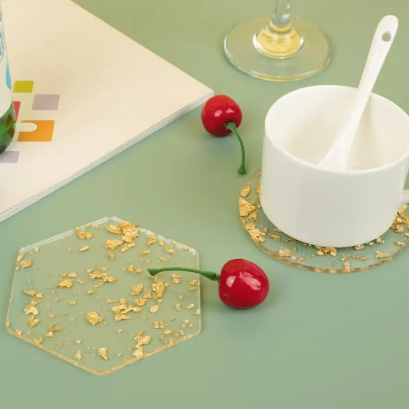 Gold And Silver Foil Tea Coaster Acrylic Gold Foil Coaster European And American Creative Pot Coaster Coffee Coaster
Gold And Silver Foil Tea Coaster Acrylic Gold Foil Coaster European And American Creative Pot Coaster Coffee Coaster