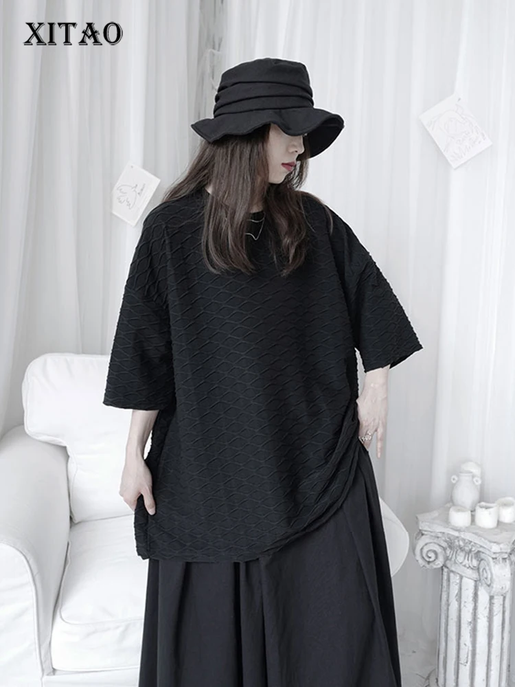 XITAO Pleated Solid T-Shirt Women Korea 2022 Summer New Arrival Personality Fashion Loose O-neck Short Sleeve T-Shirt WLD8496
XITAO Pleated Solid T-Shirt Women Korea 2022 Summer New Arrival Personality Fashion Loose O-neck Short Sleeve T-Shirt WLD8496