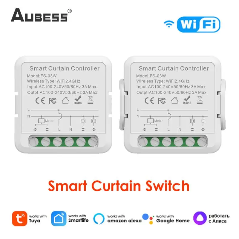 Tuya WiFi Smart Curtain Switch Remote Control Timing Switch Roller Shutter Blind Door Smart Life Alexa Google Home Assistant
Tuya WiFi Smart Curtain Switch Remote Control Timing Switch Roller Shutter Blind Door Smart Life Alexa Google Home Assistant