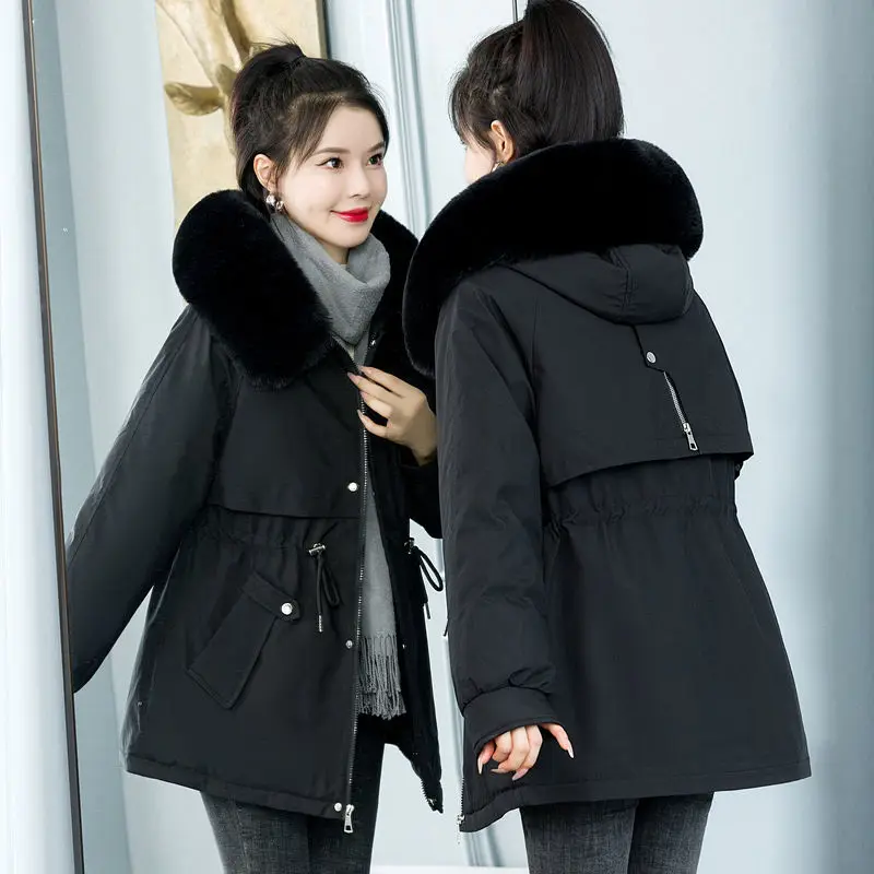 Fur Collar Women Winter Jacket Thicken Hooded Long Down Jacket Women Coat Cotton-padded Clothes Coat Women Cotton Coats T173 
Fur Collar Women Winter Jacket Thicken Hooded Long Down Jacket Women Coat Cotton-padded Clothes Coat Women Cotton Coats T173