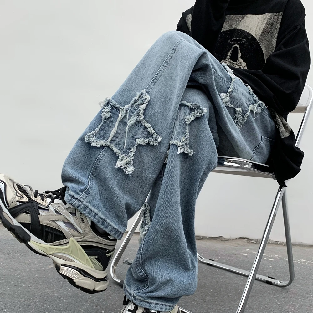Men's Baggy Jeans New Fashion High Street Denim Wide Leg Pants Towel Embroidery Brown Hip Hop Cotton Trousers Y2k Men Jeans
Men's Baggy Jeans New Fashion High Street Denim Wide Leg Pants Towel Embroidery Brown Hip Hop Cotton Trousers Y2k Men Jeans