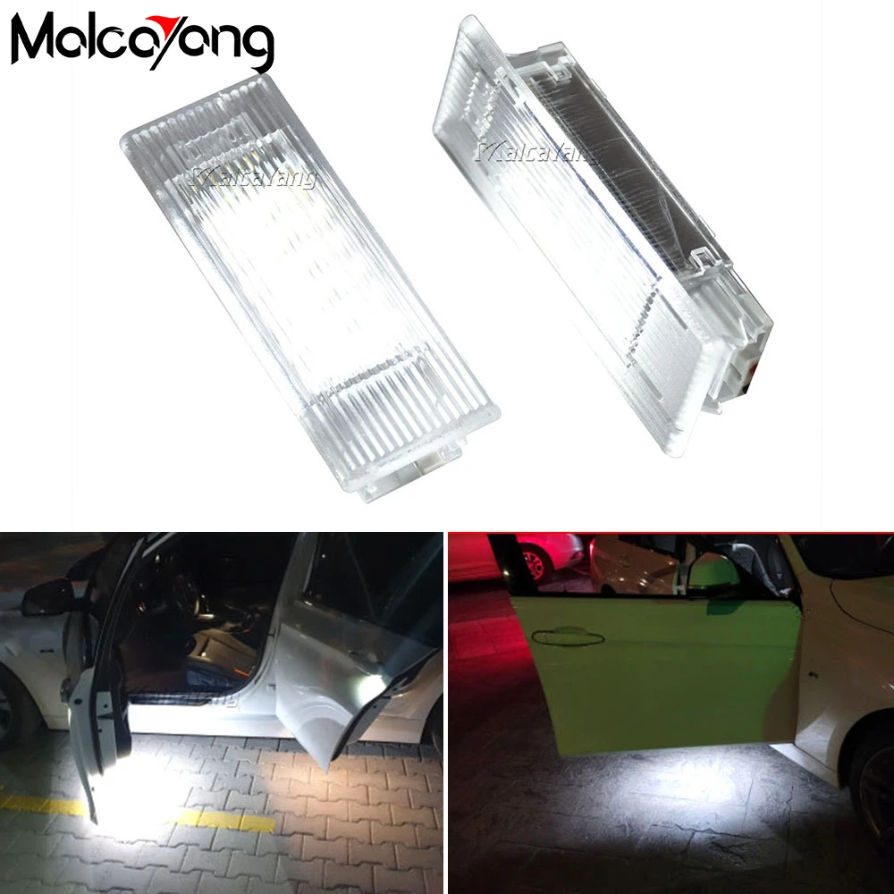 

2Pcs LED Door Courtesy Footwell Light For BMW F20 F21 F30 F31 F34 F32 F10 F11 F07 F01 X5 X1 X4 I3 Luggage Trunk Glove Box Lamp