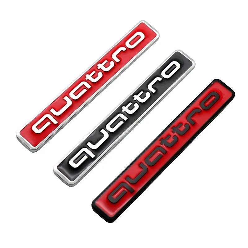 

3D Quattro Metal Sticker For Audi A3 A4 A5 A6L A7 A8 Q3 Q5 Q7 S3 S4 S5 RS3 RS4 RS6 R8 TT B5 B6 Car Trunk body Logo Accessories