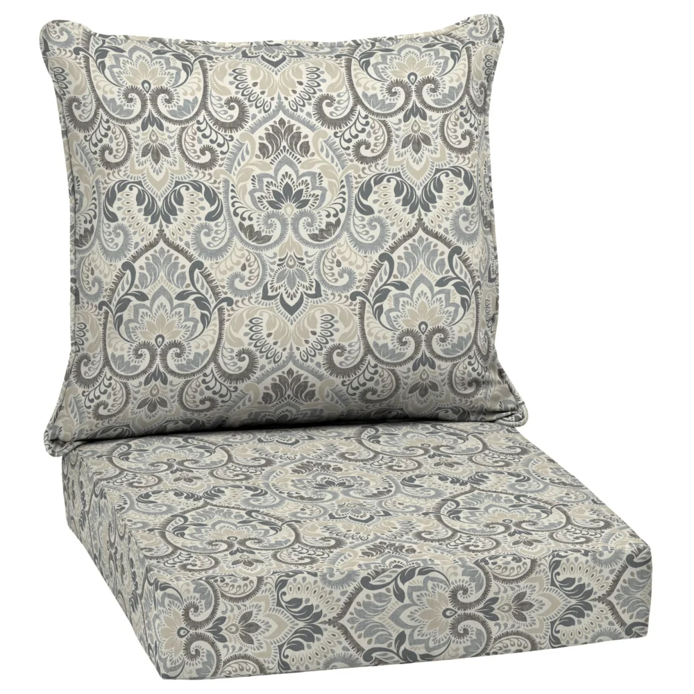 BOUSSAC Outdoor Deep Seating Cushion Set 24 X 24, Neutral Aurora Damask, Cushion, Murakami Pillow, Chair Cushion
BOUSSAC Outdoor Deep Seating Cushion Set 24 X 24, Neutral Aurora Damask, Cushion, Murakami Pillow, Chair Cushion