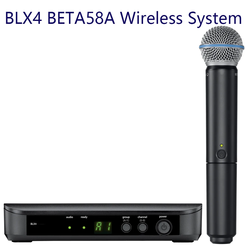 

BLX4 BETA58A Wireless Microphone BLX14 BLX24 UHF Mic Kit for Karaoke Stage Performance Church speech Studio recording