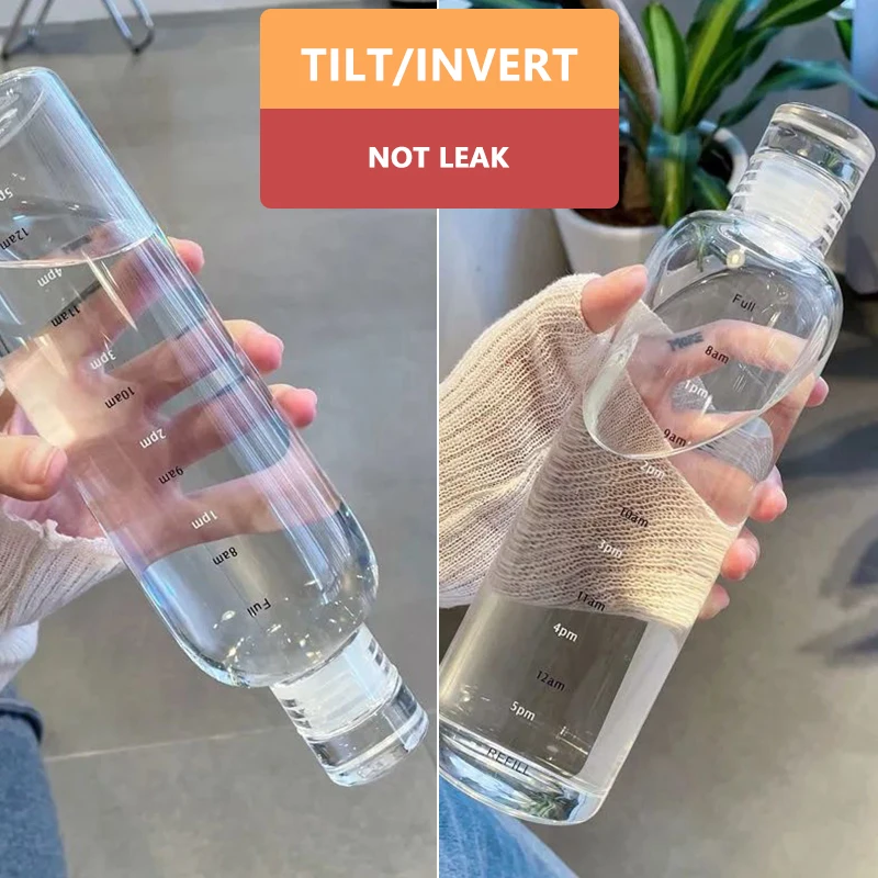 Glass Water Bottle with Time Marker 500 /750ML, Motivational Bottle To Take Water, Girls Transparent Water Bottles Free Shipping
Glass Water Bottle with Time Marker 500 /750ML, Motivational Bottle To Take Water, Girls Transparent Water Bottles Free Shipping