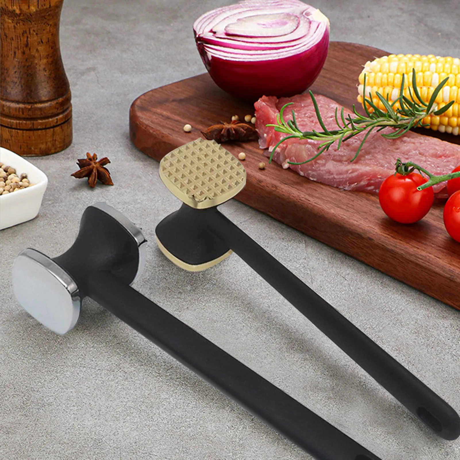 Zinc Alloy Meat Tenderizer Hammer Pork Chop Steak Loose Pounder Rubber Grip Handle Kitchen Tool For Making Chinese Meatball
Zinc Alloy Meat Tenderizer Hammer Pork Chop Steak Loose Pounder Rubber Grip Handle Kitchen Tool For Making Chinese Meatball