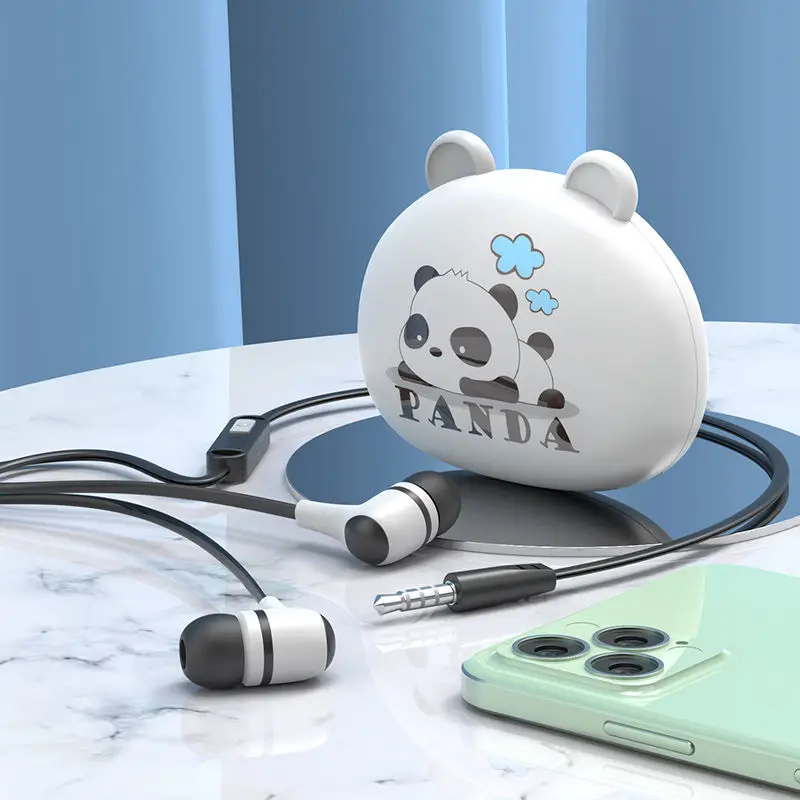 Wired in-ear earbuds high-quality earphones cute panda pattern 3.5 round hole universal earphones
Wired in-ear earbuds high-quality earphones cute panda pattern 3.5 round hole universal earphones