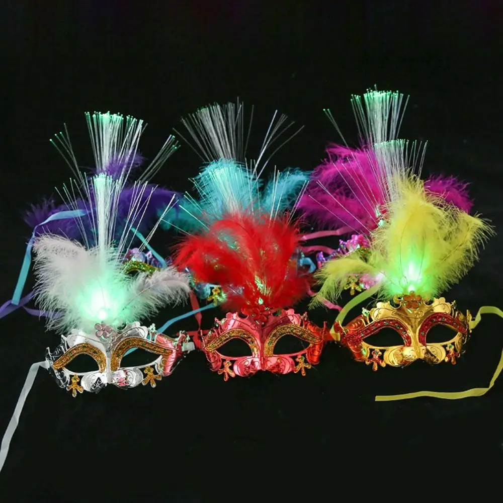 Glowing Feather LED Masks Venice Carnival Halloween Christmas Light Up Masks Masquerade Birthday Wedding Party Cosplay Costume
Glowing Feather LED Masks Venice Carnival Halloween Christmas Light Up Masks Masquerade Birthday Wedding Party Cosplay Costume