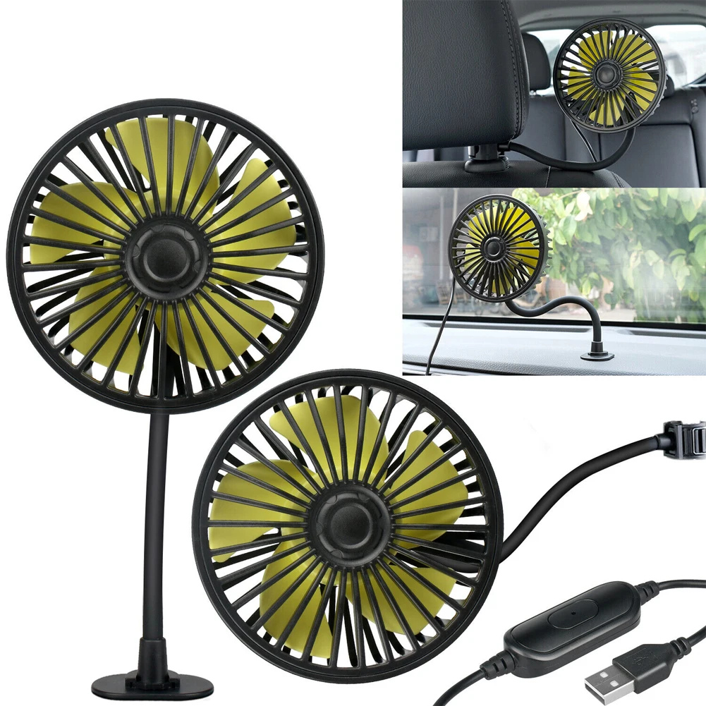 USB Car Fan with Flexible Gooseneck Dashboard Rear Seat Cooling Fan 3 Speed Adjustment Portable Person Fan for Car Truck Van SUV
USB Car Fan with Flexible Gooseneck Dashboard Rear Seat Cooling Fan 3 Speed Adjustment Portable Person Fan for Car Truck Van SUV