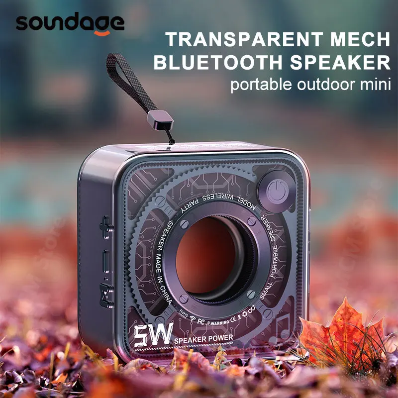 5W Transparent Mecha Wireless Bluetooth Speaker Outdoor Portable 3D Surround Sound Subwoofer Colorful Mini Speaker Bluetooth 5.1 
5W Transparent Mecha Wireless Bluetooth Speaker Outdoor Portable 3D Surround Sound Subwoofer Colorful Mini Speaker Bluetooth 5.1