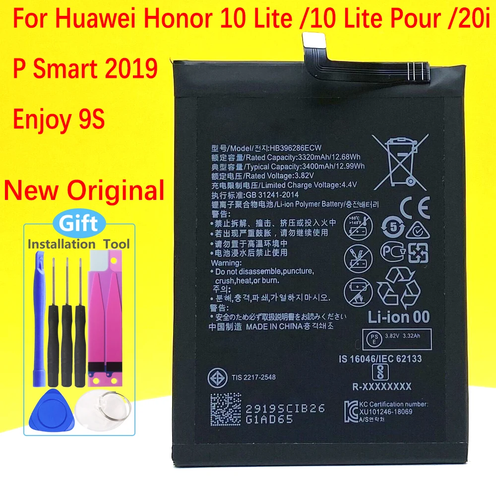 Новый оригинальный аккумулятор HB396286ECW для Huawei Honor 10i/20i / 10 20 Lite / P smart 2019 HRY-LX1MEB POT LX2 LX1T + номер для отслеживания
Новый оригинальный аккумулятор HB396286ECW для Huawei Honor 10i/20i / 10 20 Lite / P smart 2019 HRY-LX1MEB POT LX2 LX1T + номер для отслеживания