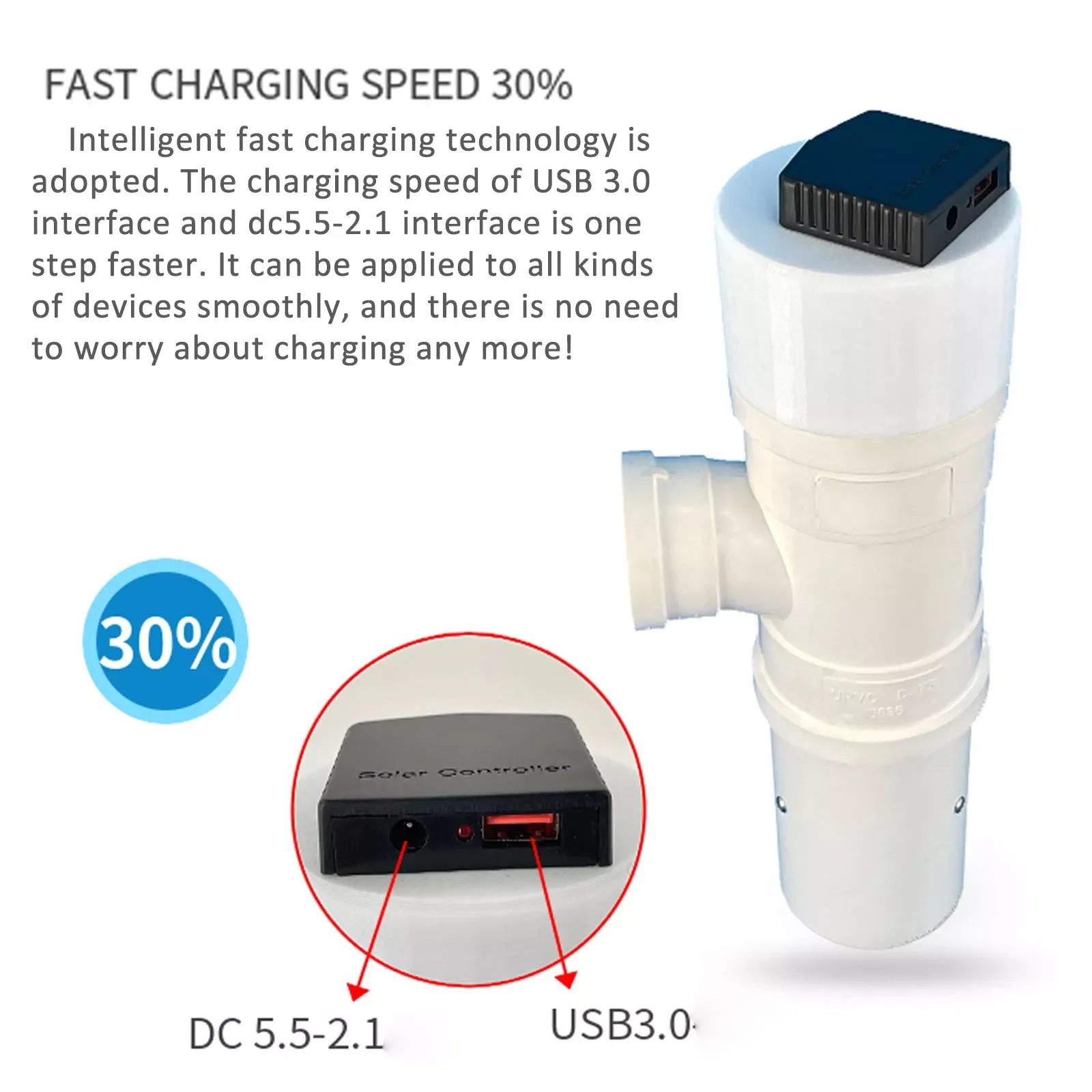 50W USB 3.0 Charging Hydropower Pipe Spiral Hydrogenerator Low Speed High Power Permanent Magnet Power Generation 15V DC5.5-2.1
50W USB 3.0 Charging Hydropower Pipe Spiral Hydrogenerator Low Speed High Power Permanent Magnet Power Generation 15V DC5.5-2.1